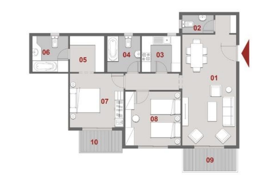 Floor plan for apartment at Il Bosco City