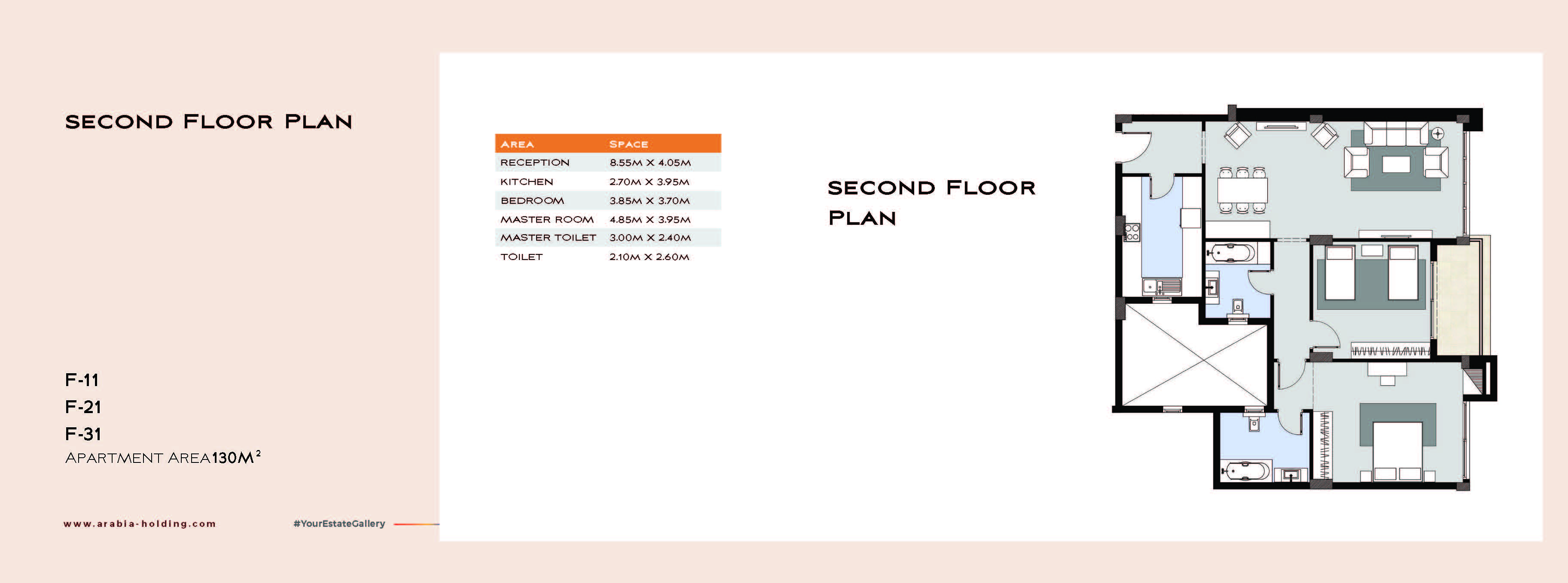 Floor plan for apartment at Galleria Residence