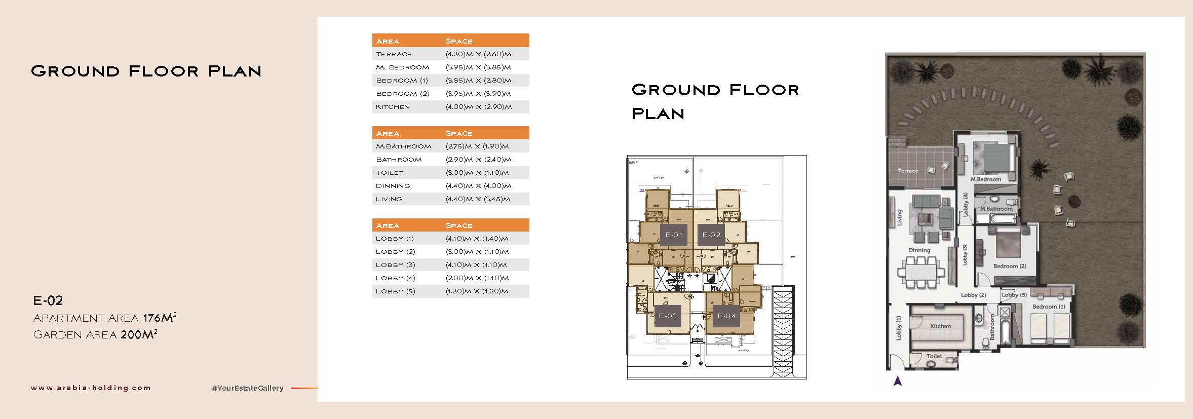 Floor plan for apartment at Galleria Residence