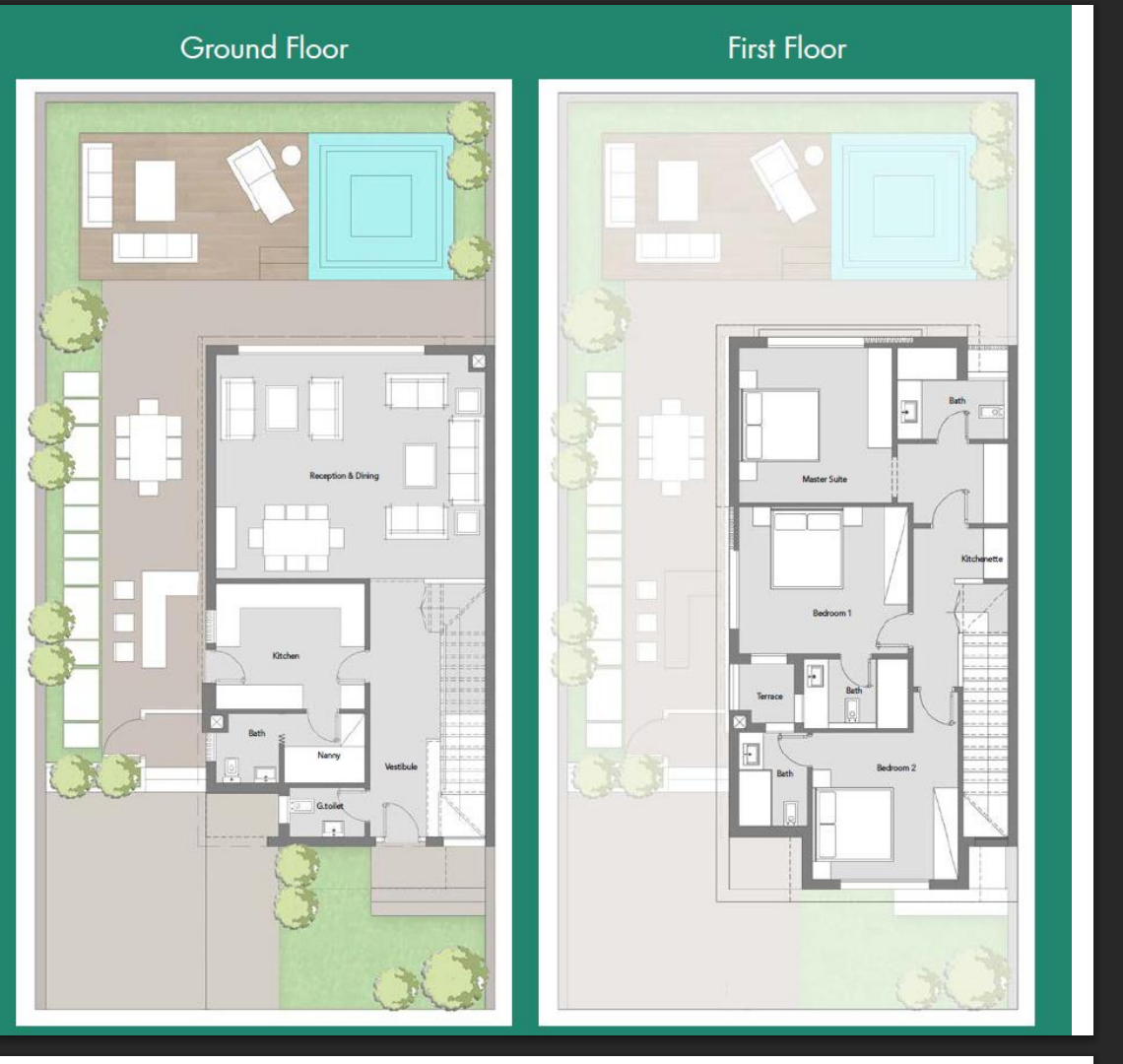 Floor plan for villa at Badya