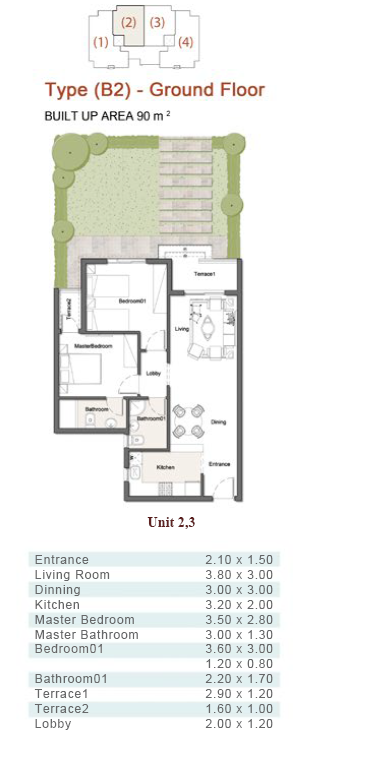 Floor plan for chalet at Q North