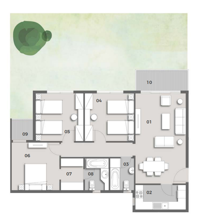 Floor plan for apartment at Il Bosco City
