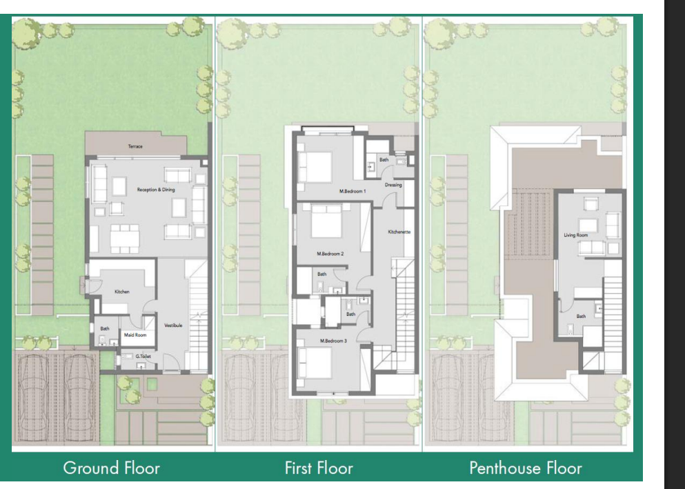Floor plan for villa at Badya