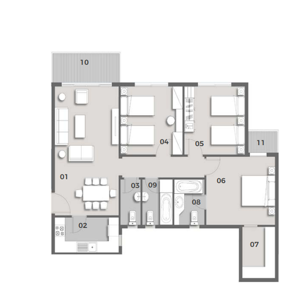 Floor plan for apartment at Il Bosco City