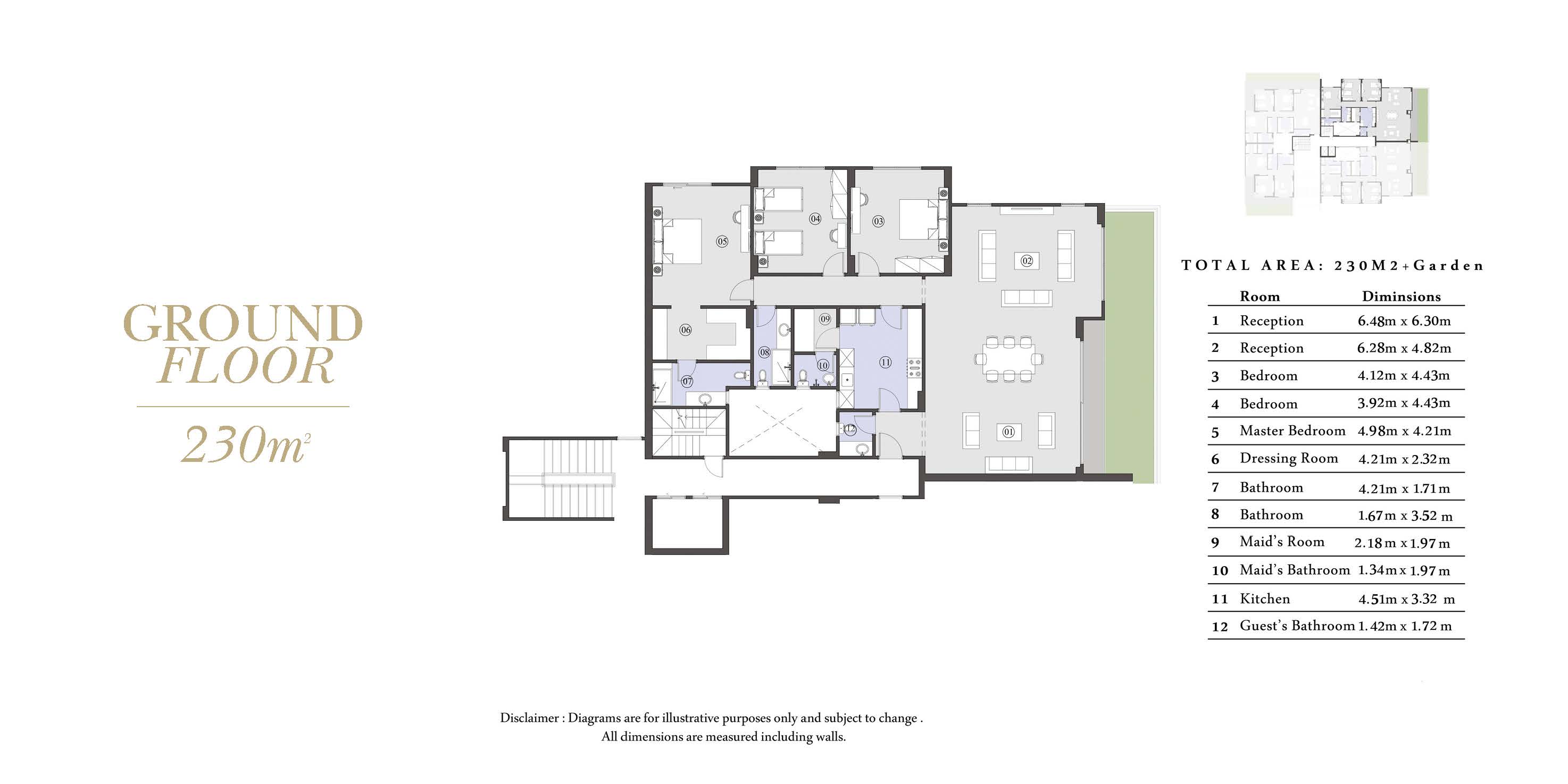 Floor plan for apartment at El Patio Oro