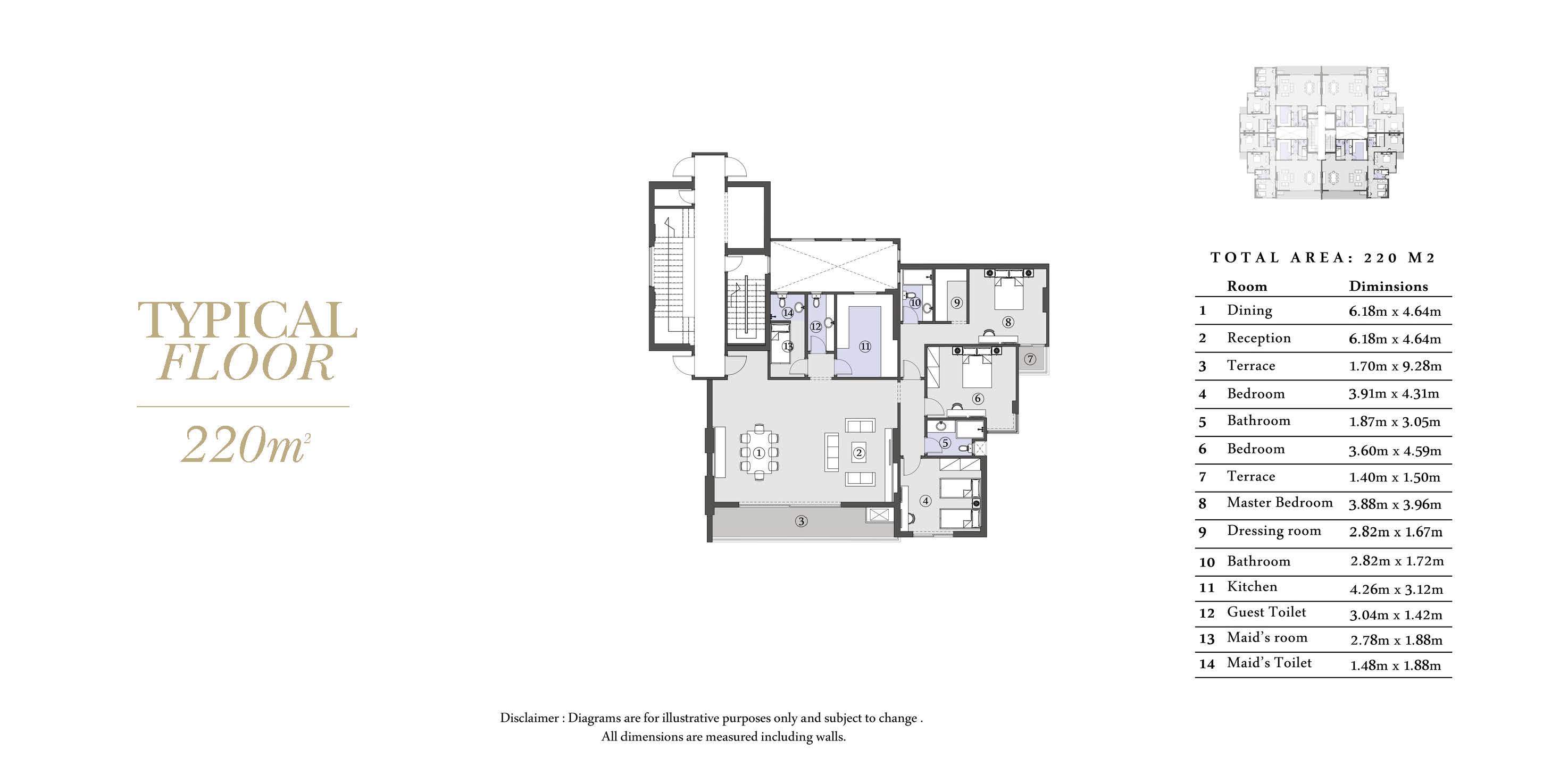 Floor plan for apartment at El Patio Oro