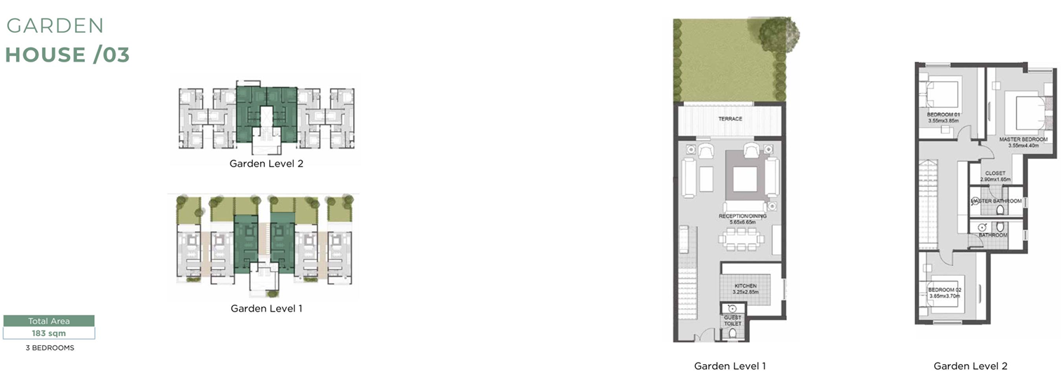 Floor plan for duplex at SODIC East
