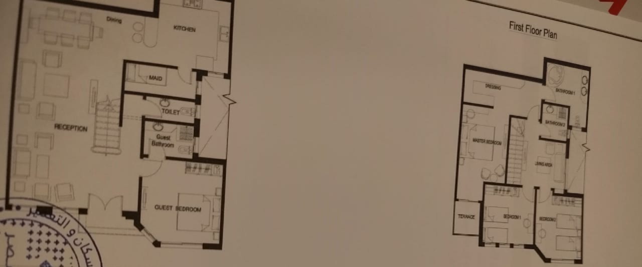 Floor plan for villa at Sarai