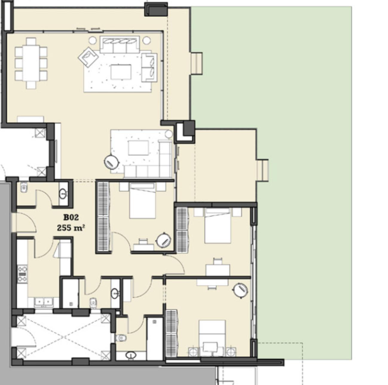 Floor plan for apartment at The View Waterway