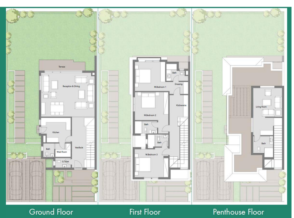 Floor plan for villa at Badya