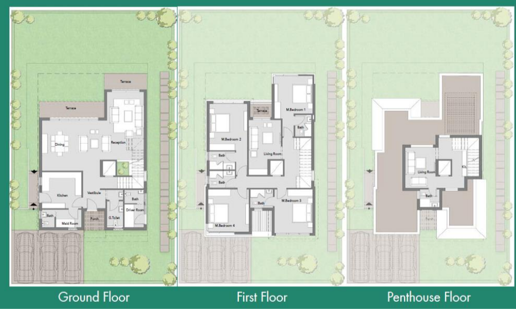 Floor plan for villa at Badya