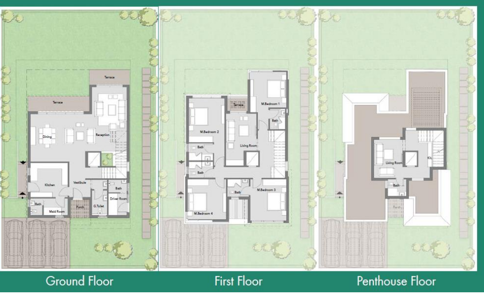 Floor plan for villa at Badya