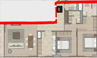 Floor plan for apartment at ZED
