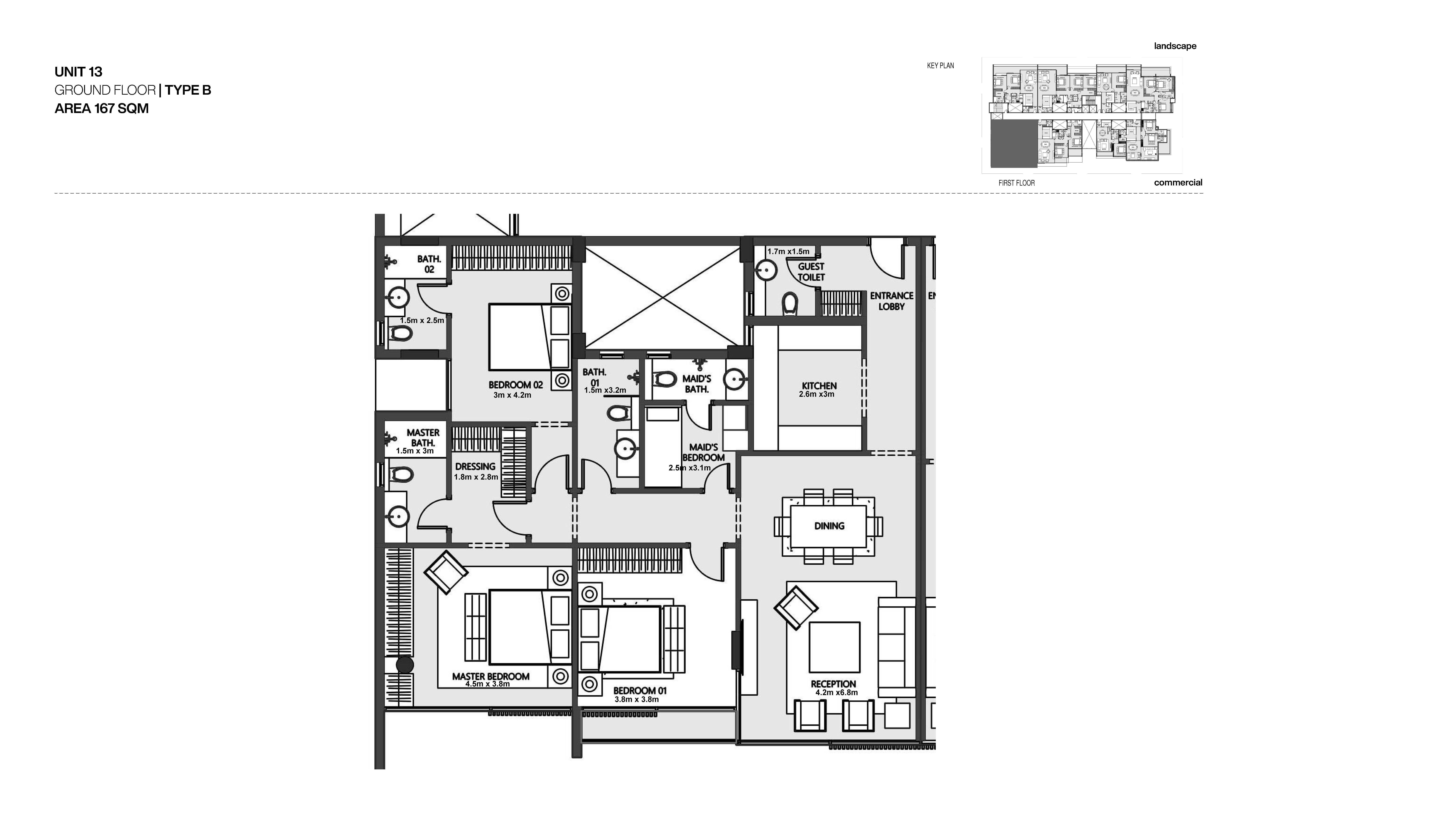 Floor plan for apartment at Nmq