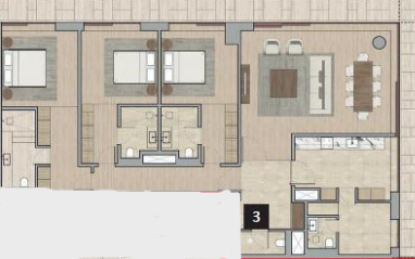 Floor plan for apartment at ZED