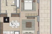 Floor plan for apartment at ZED