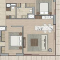 Floor plan for apartment at ZED