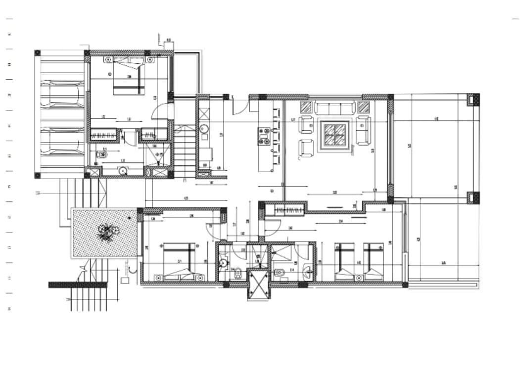 Floor plan for chalet at Hacienda White