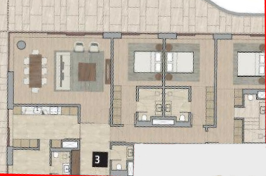 Floor plan for apartment at ZED