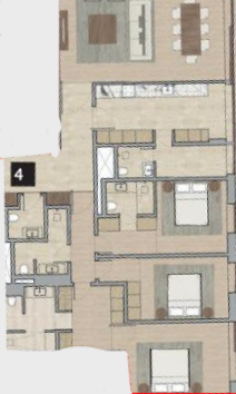 Floor plan for apartment at ZED