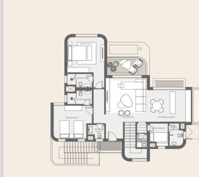 Floor plan for chalet at Almaza Bay