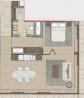 Floor plan for apartment at ZED