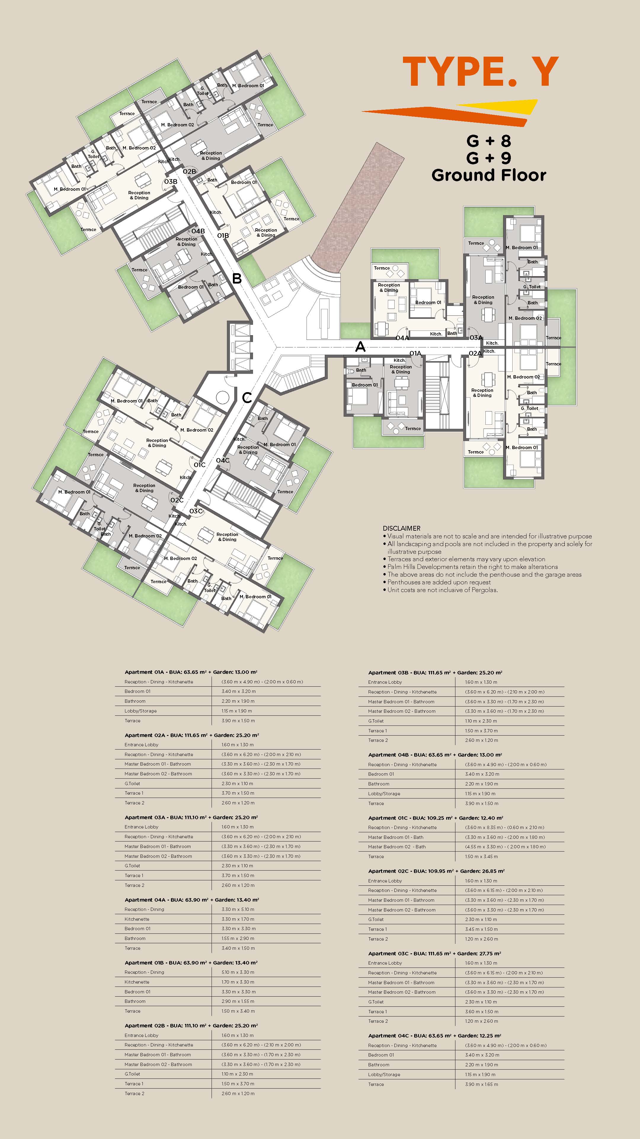 Floor plan for apartment at Badya