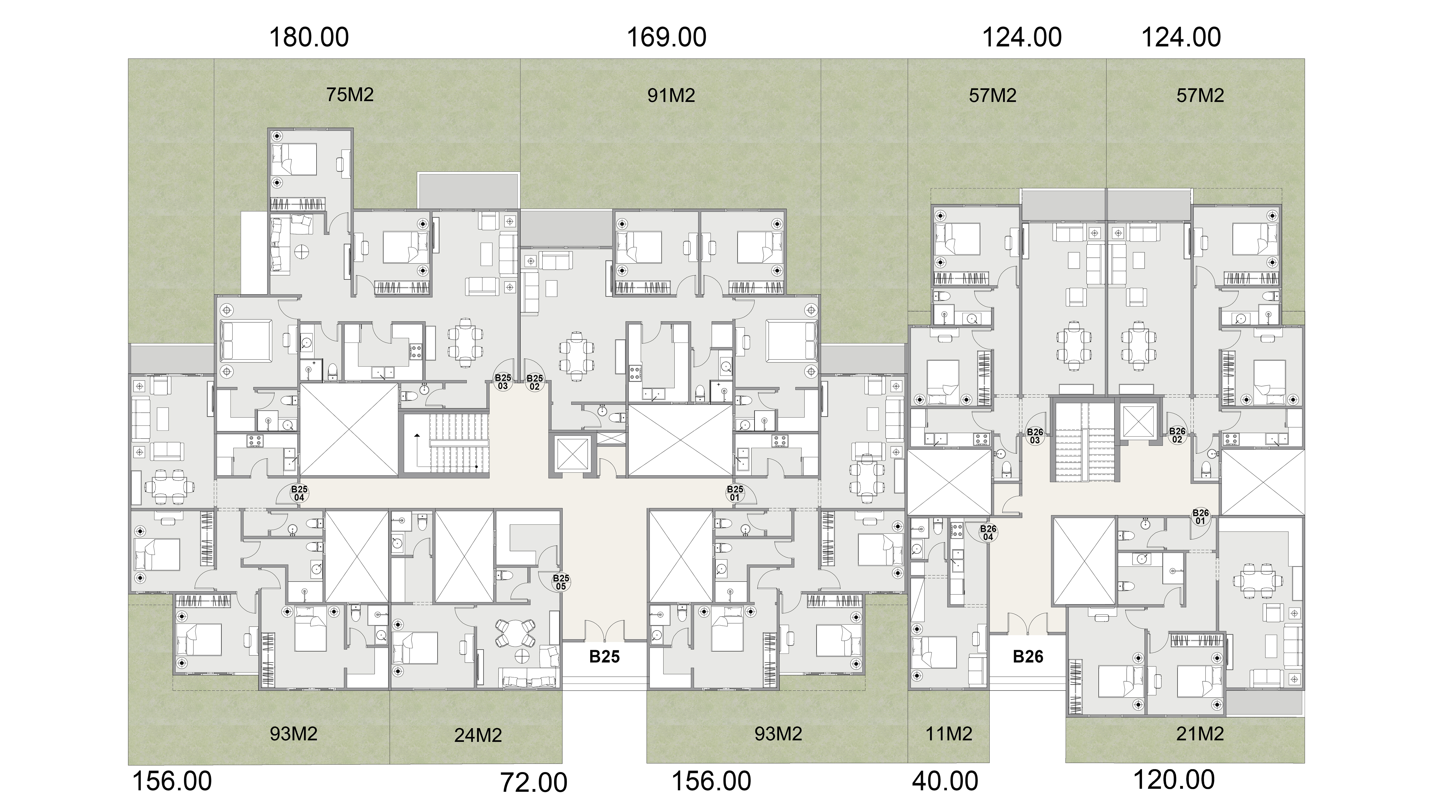 Floor plan for apartment at La Colina East