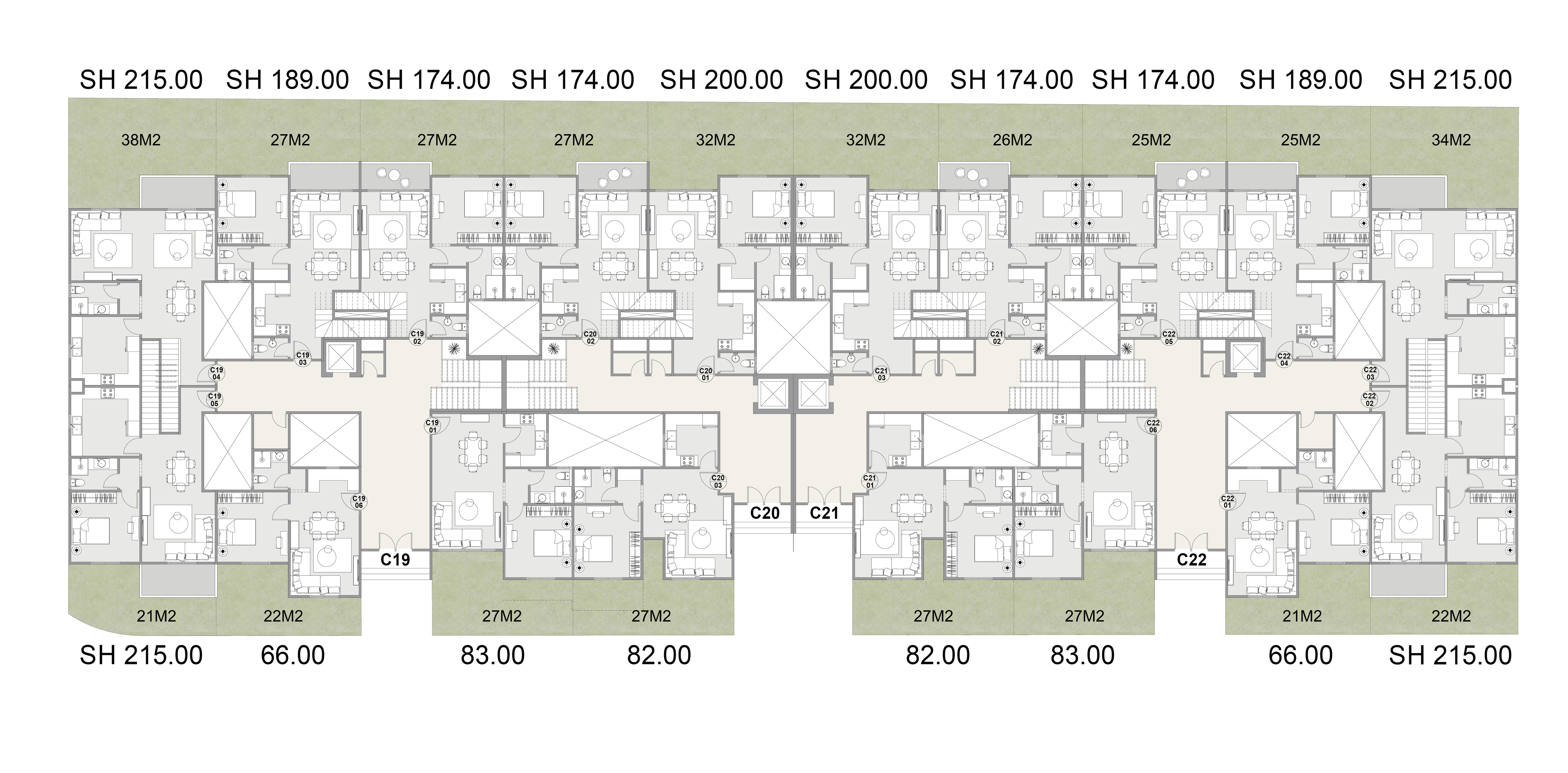 Floor plan for apartment at La Colina East