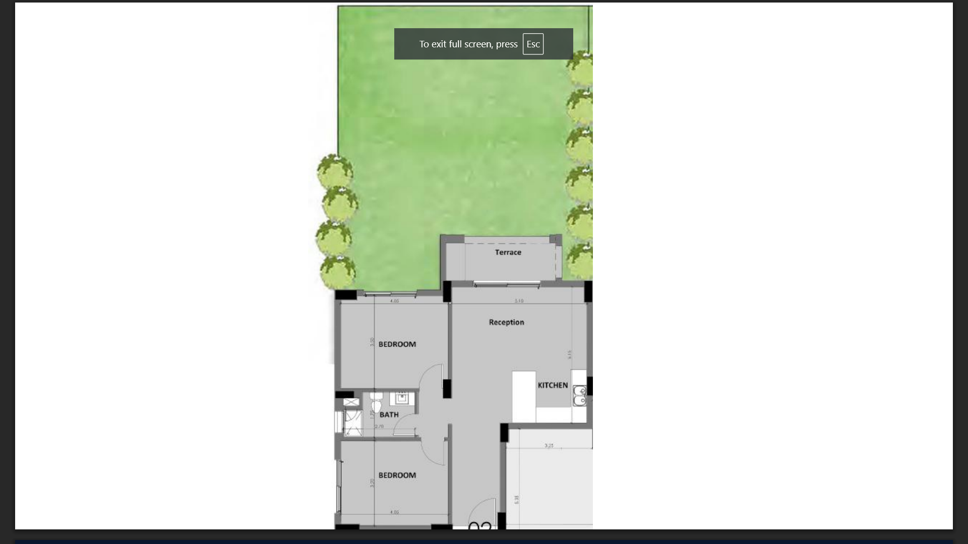 Floor plan for apartment at Palm Parks