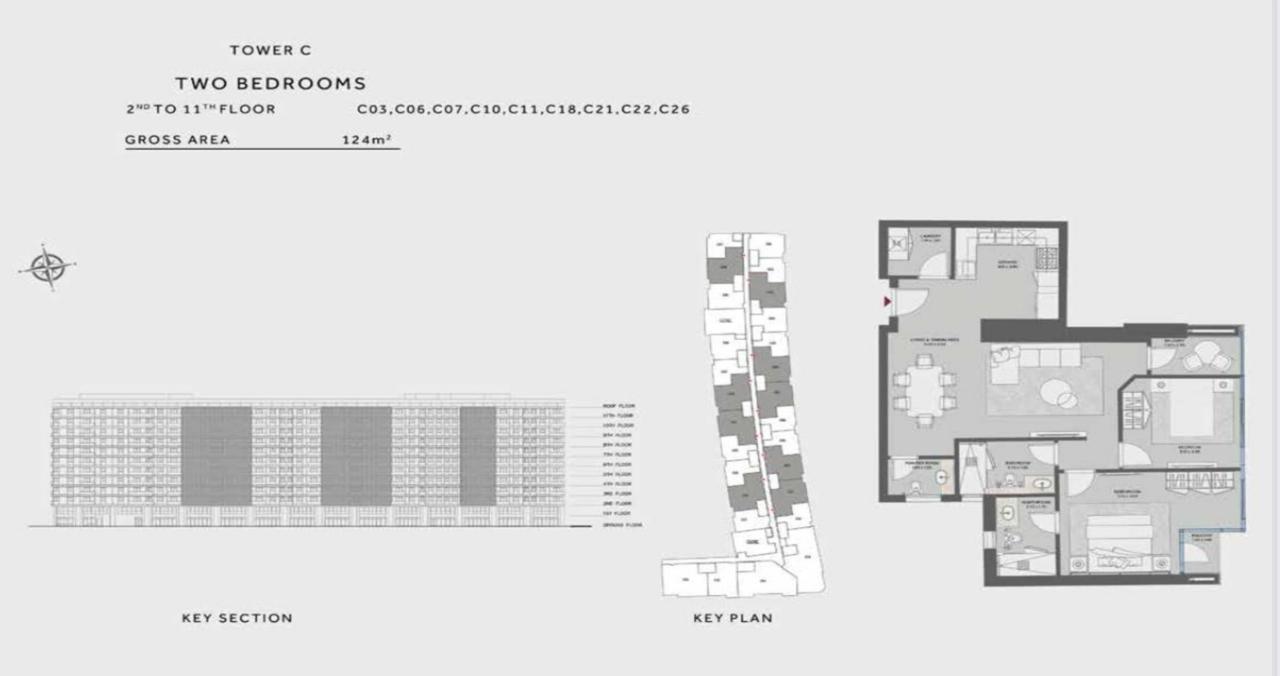 Floor plan for apartment at Marriott Residences Heliopolis