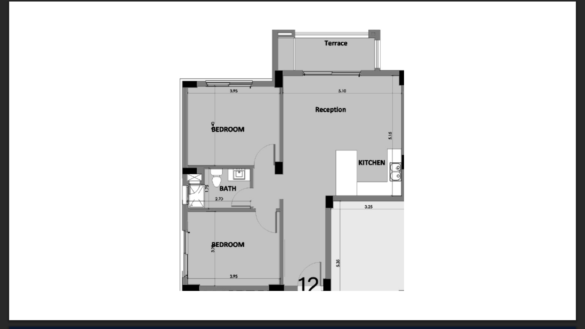 Floor plan for apartment at Palm Parks