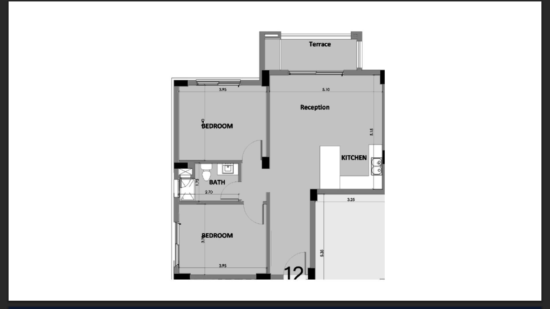 Floor plan for apartment at Palm Parks