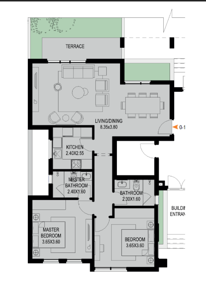 Floor plan for apartment at O West Orascom