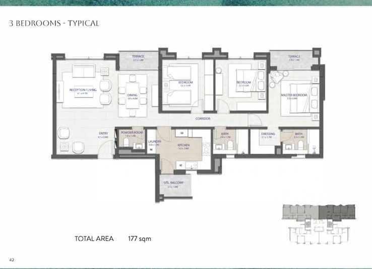 Floor plan for apartment at City Gate