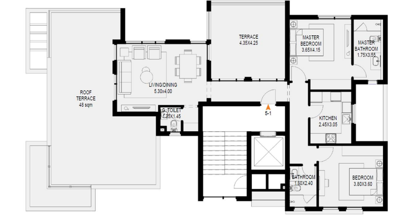 Floor plan for apartment at O West Orascom