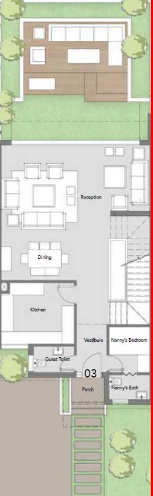 Floor plan for townhouse at Badya