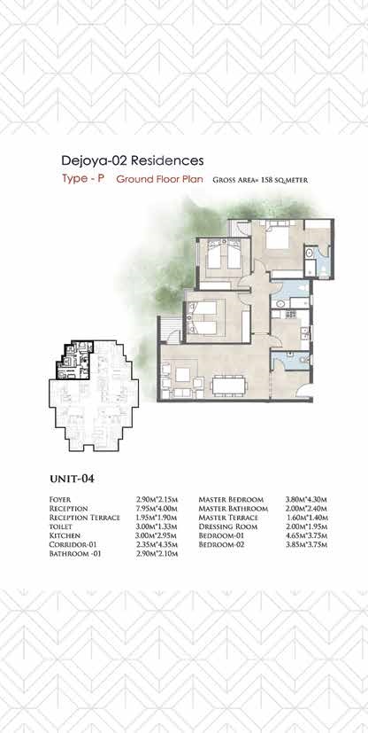 Floor plan for apartment at De Joya 2