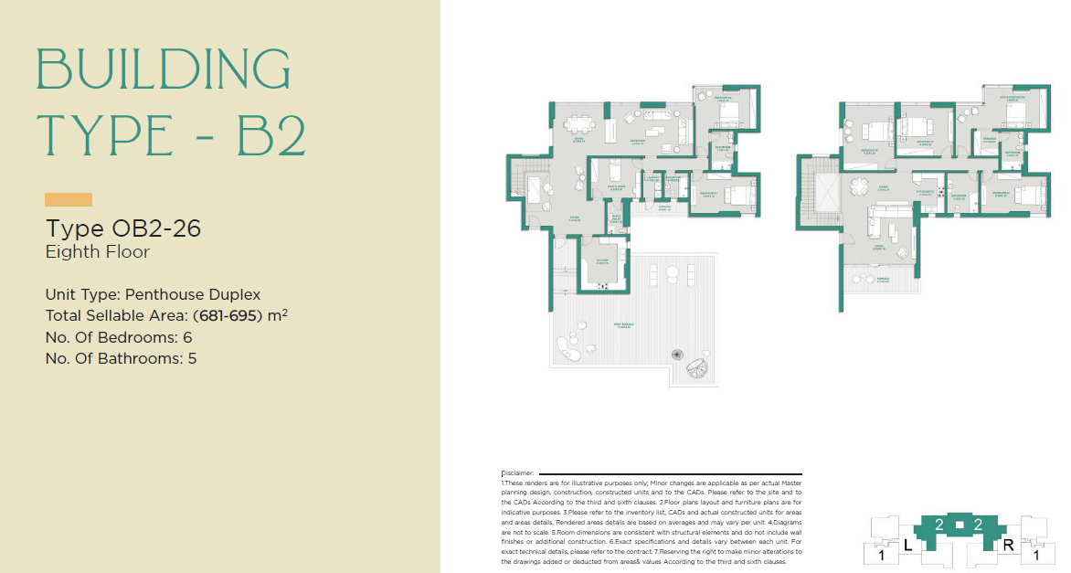 Floor plan for penthouse at Jade Park