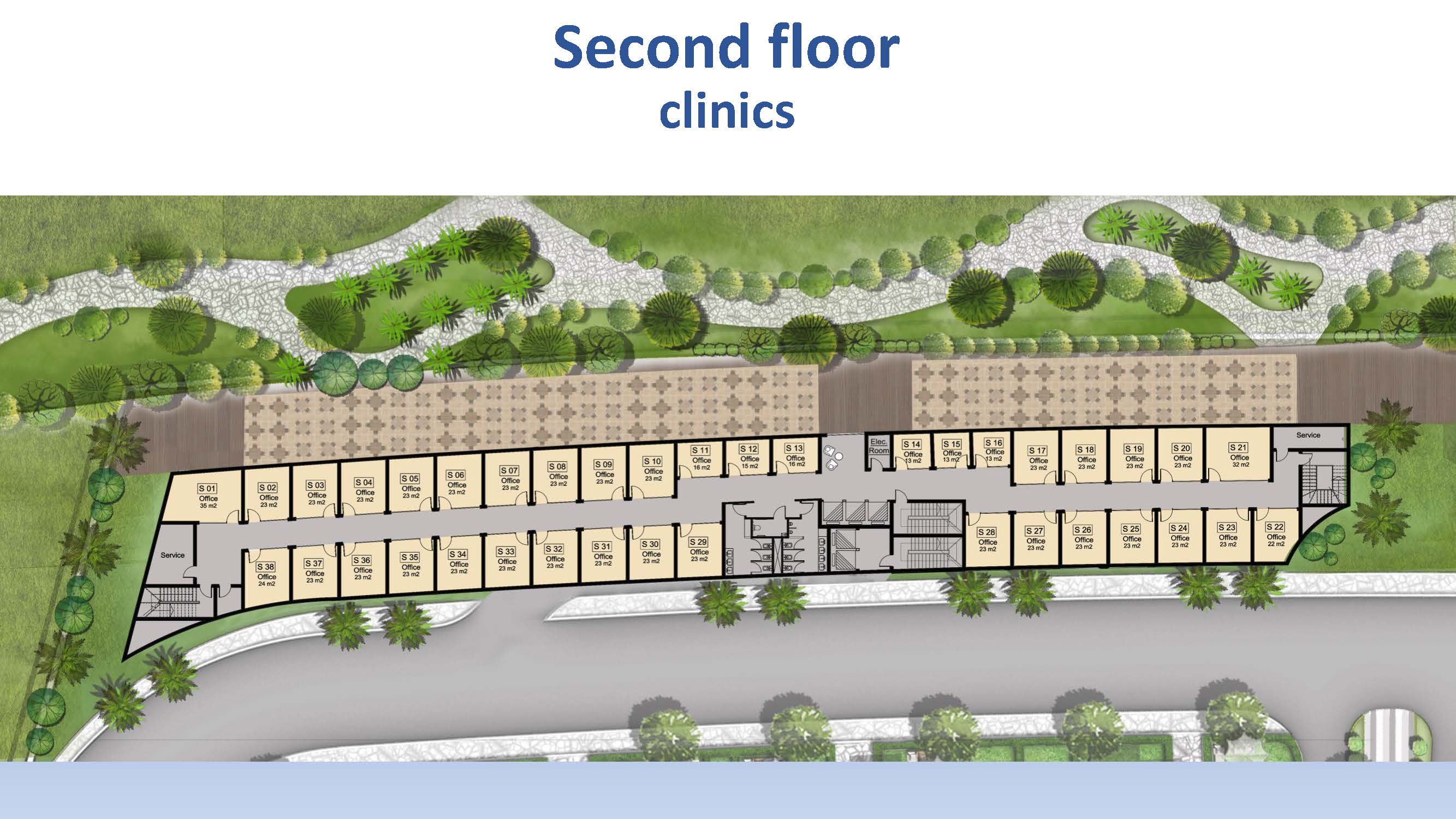 Floor plan for  at De joya 2 strip mall