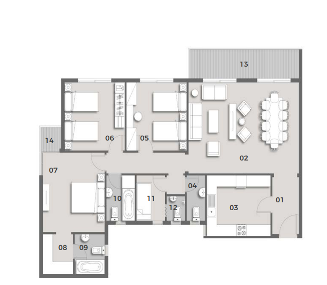 Floor plan for apartment at Il Bosco City