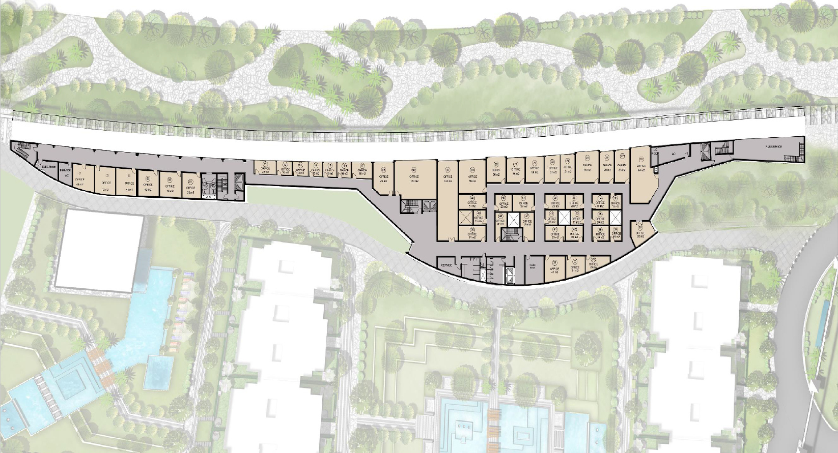 Floor plan for  at De joya 1 strip mall