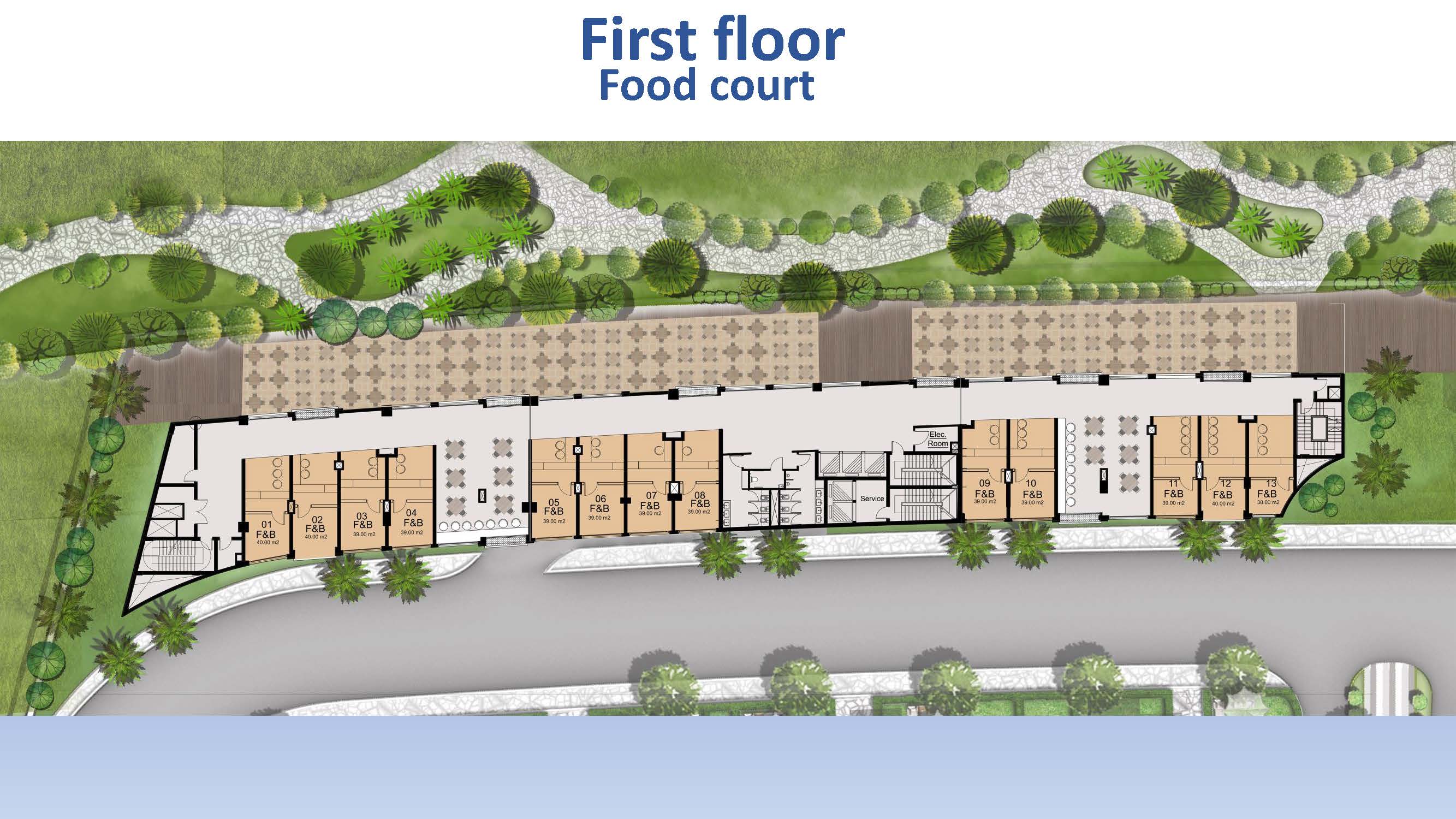 Floor plan for  at De joya 2 strip mall