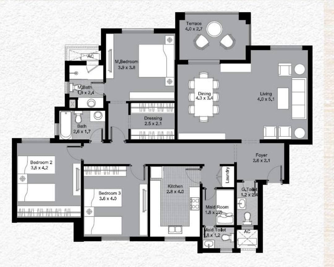 Floor plan for apartment at DISTRICT 5