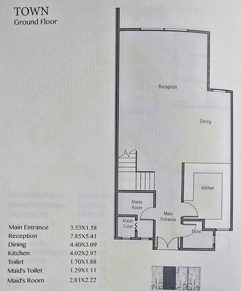 Floor plan for townhouse at Lake West