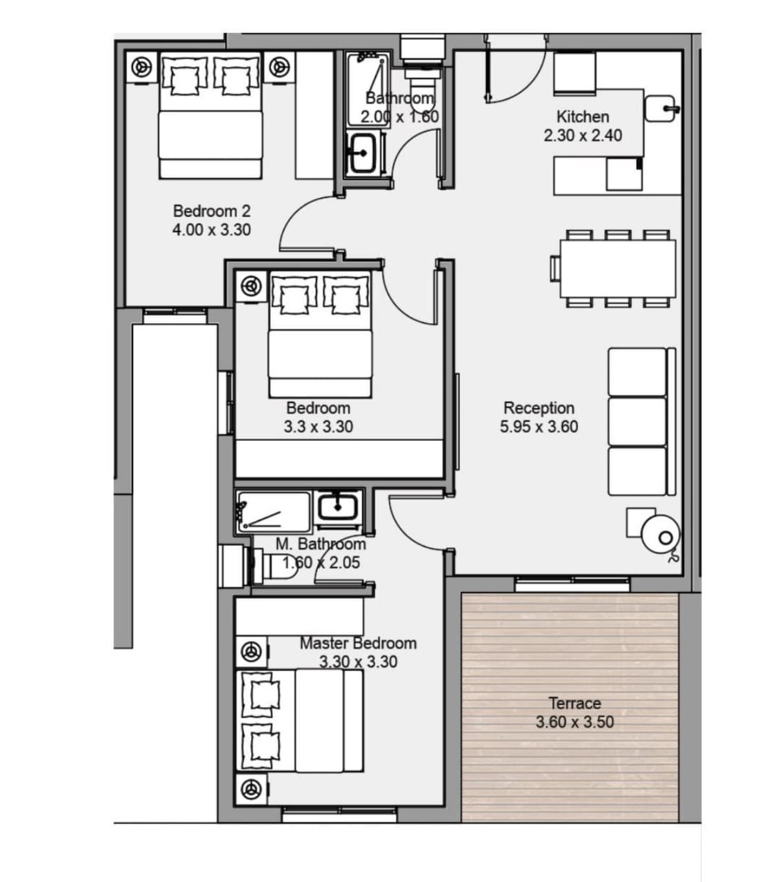 Floor plan for chalet at Salt