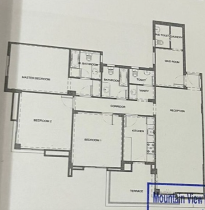 Floor plan for apartment at Mountain View iCity October