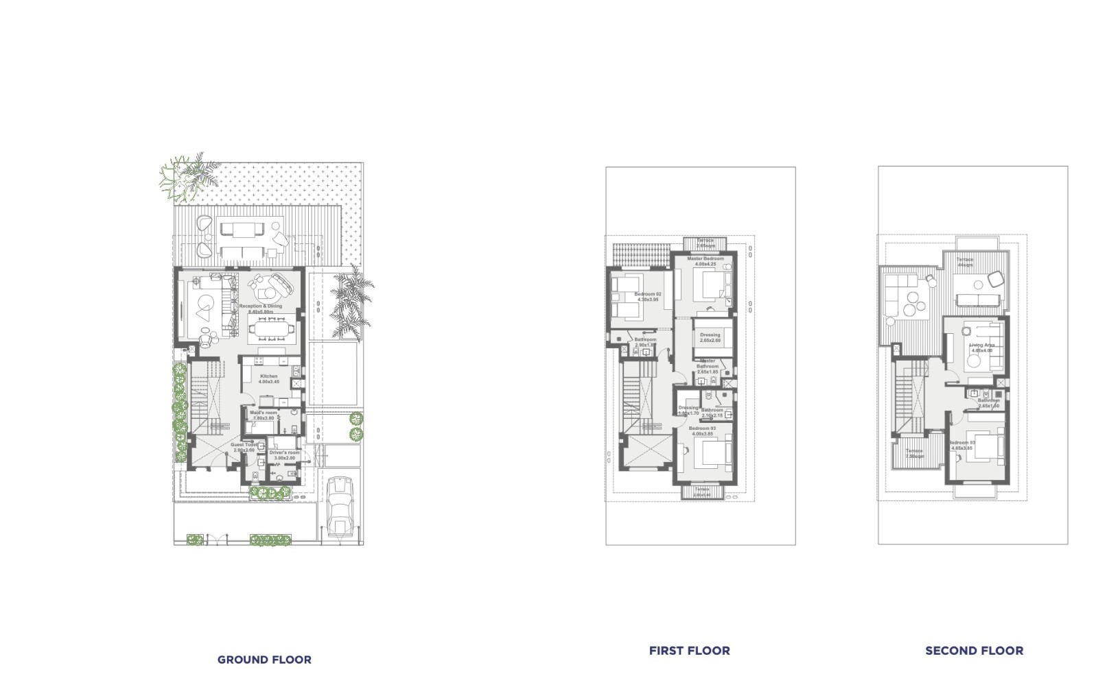 Floor plan for villa at Stei8ht