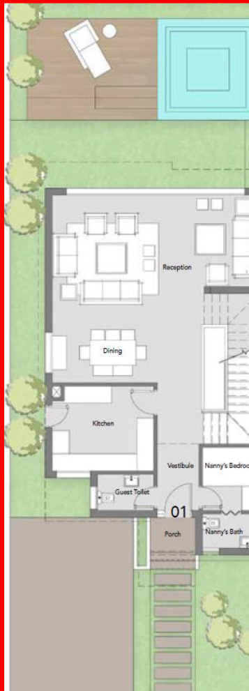 Floor plan for townhouse at Badya
