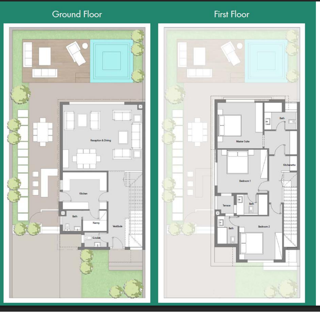 Floor plan for villa at Badya